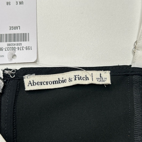 Abercrombie & Fitch NWT Contrast Sweetheart Corset Mini Dress Size Large Black - Picture 12 of 13
